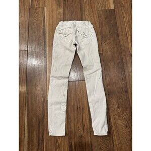 Vintage True Religion Jeans Womens 23 White Skinny Flap Pockets USA Made (READ!)